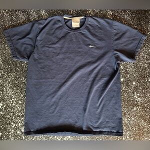 Vintage Nike Solo Swoosh Men's Navy Short Sleeve Tee Sz Md